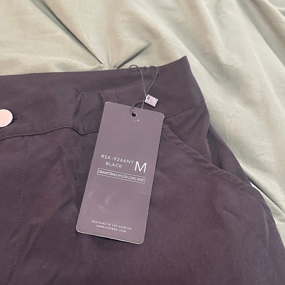 American Bazi Black Asymmetrical Ruched Skirt - Picture 2 of 4